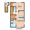 アクシィヴI 1LDKの間取り