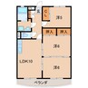 リバーサイド月崎A 3LDKの間取り