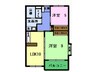 べルックス　Ａ・Ｂ 2LDKの間取り