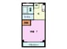 ワコーハイツ 1Kの間取り