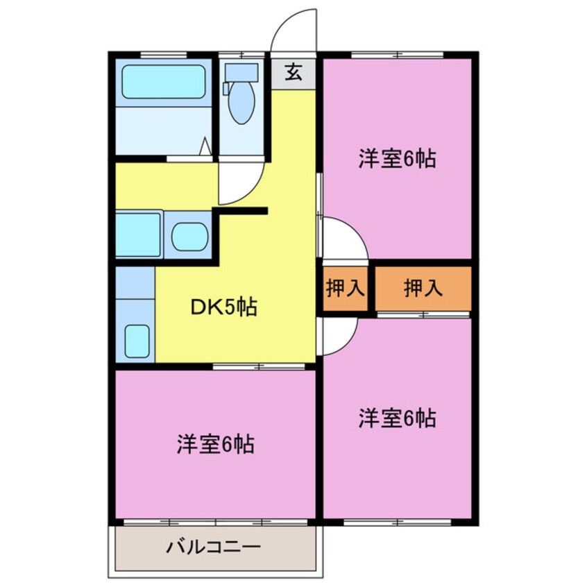 間取図 ハイツアミューズ