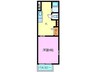 ハイム細小路Ⅱ 1Kの間取り