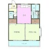 ツリーベル 2DKの間取り