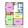 シャトー望月Ｃ棟 3DKの間取り