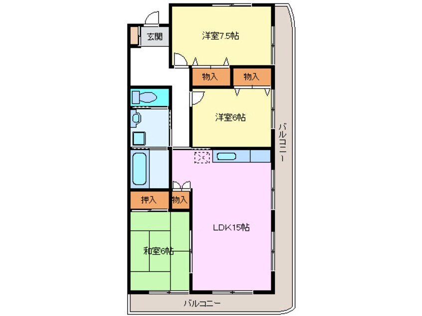 間取図 ソワサントＵＴＲ・２