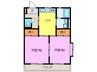 ロイヤルプラザ高田 2LDKの間取り