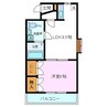 ベルシャイン竹原Ｃ棟 1LDKの間取り
