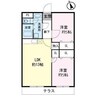 クレアトゥール 2LDKの間取り