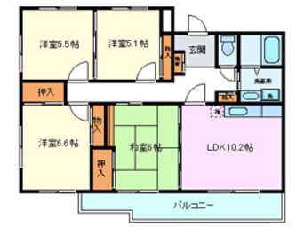 間取図 岩田マンションＢ