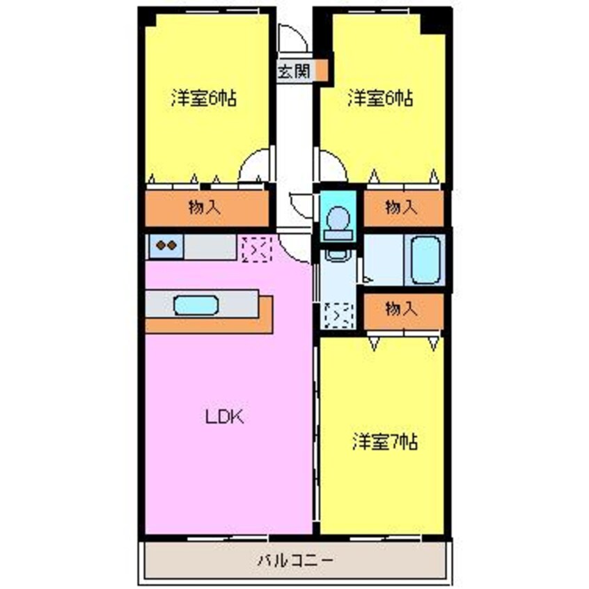 間取図 ロイヤルマンション柿田