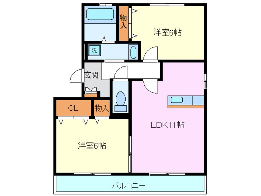 間取図 クリスタルハイム希叶