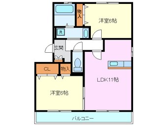 間取図 クリスタルハイム希叶