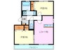 クリスタルハイム希叶 2LDKの間取り