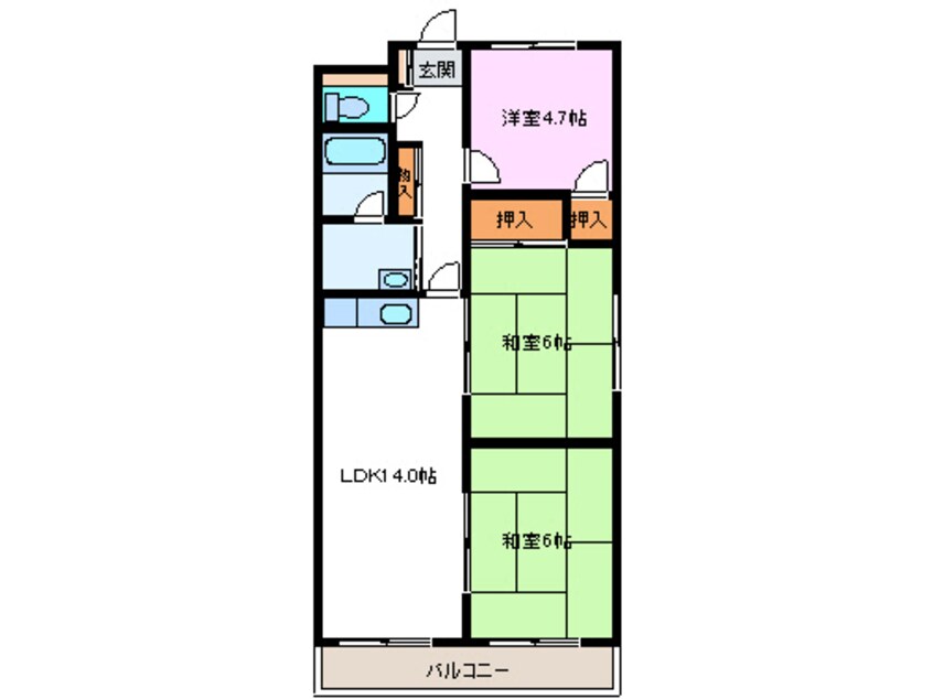 間取図 ヴィクトリー８８