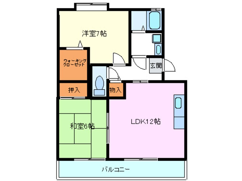 間取図 Toi et moi壱番館