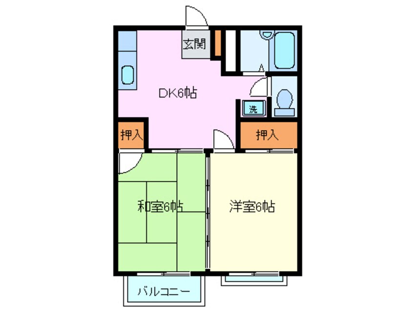 間取図 エルディム飯塚Ｂ