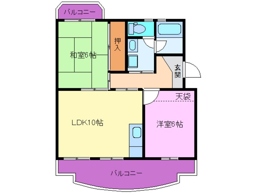 間取図 コーポラス大川