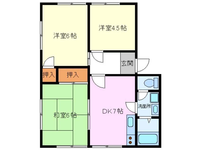 間取図 フレグランス水口