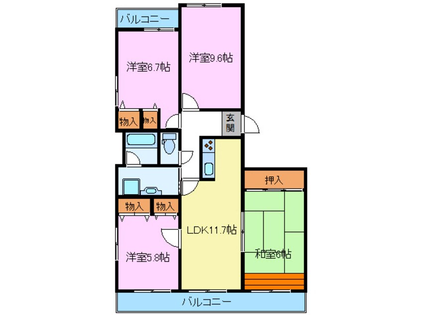 間取図 三島一番町ハイツ