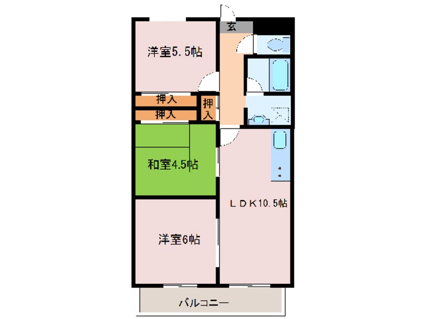 間取図 ハイツ仲田