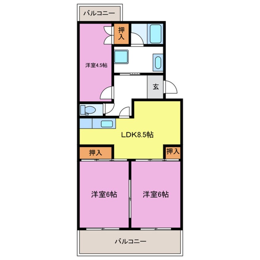 間取図 ルミエール・ハイツＢ