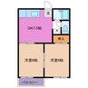 タウニー山田Ｃ 2DKの間取り