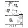 AVONLEY　COURT 2LDKの間取り