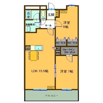 間取図 プルメリア　オアシス