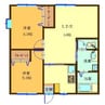 プレアデス　1号館 2LDKの間取り