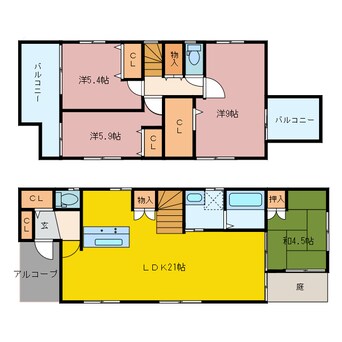 間取図 竹原戸建