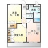 グリーンヒル函南 2DKの間取り