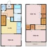 フォンテーヌ三島 3DKの間取り