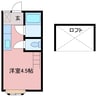 ぺピタシティサイド 1Kの間取り