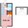 ぺピタシティサイド 1Kの間取り