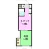 クリーンハイツ 1DKの間取り