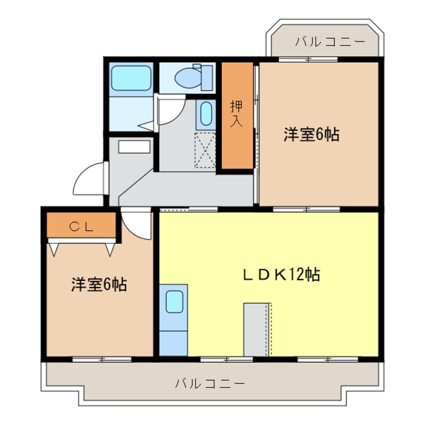 間取図 御殿場線（静岡県内）/裾野駅 徒歩20分 2階 築25年