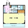 アップルヒルズ 1Kの間取り