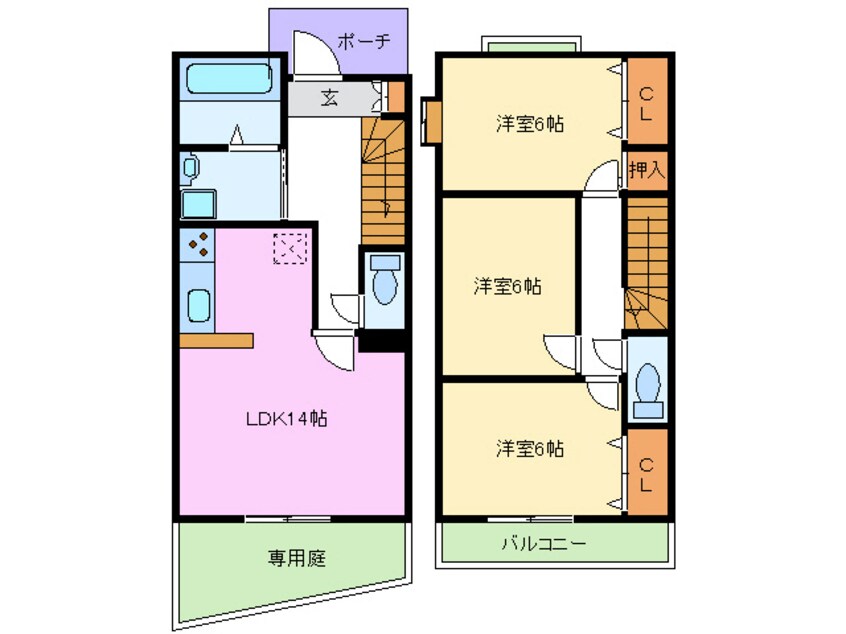 間取図 レアールビバシティーK