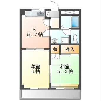 間取図 パレス野添Ⅱ