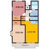 グランデール秀峰Ⅱ 2LDKの間取り