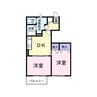 オードリーセレブ・Ⅱ 2DKの間取り