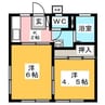 ＳハイツⅡ 2Kの間取り