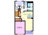 ラヴィアンローズＳ 1LDKの間取り