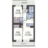 フラン　シエロ 2LDKの間取り