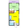 ＥＴハイツ 1DKの間取り