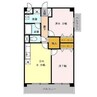 シティパル山王台 2DKの間取り