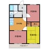 プリベールⅡ 3DKの間取り
