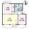 ヴィラ長者町 2LDKの間取り