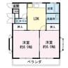 ロイヤルパレス平沢 2LDKの間取り