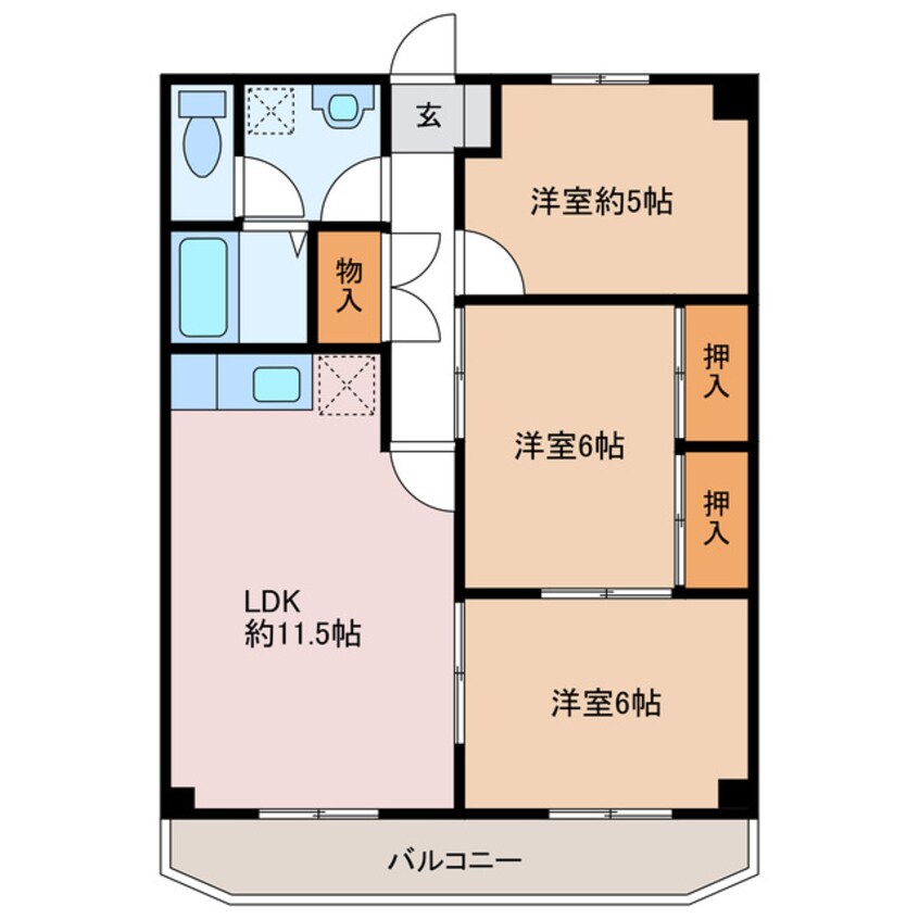 間取図 ニューマリッチ美貴